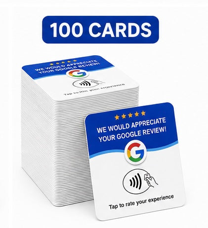 100 Google Review Cards